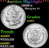 ***Auction Highlight*** 1888-s . . Morgan Dollar $1 Graded Select Unc By USCG (fc)