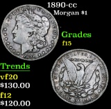 1890-cc . . Morgan Dollar $1 Grades f+