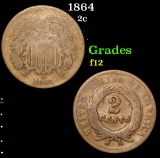 1864 . . Two Cent Piece 2c Grades f, fine