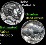Hobo . . Buffalo Nickel 5c Grades Hand Carved