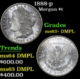 1888-p . . Morgan Dollar $1 Grades Select Unc+ DMPL