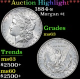 ***Auction Highlight*** 1884-s . . Morgan Dollar $1 Graded Select Unc By USCG (fc)