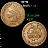 1879 . . Indian Cent 1c Grades vg+