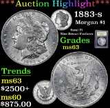 *Auction Highlight* 1883-s Nice Breast Feathers Semi Pl Morgan Dollar $1 Grades Select Unc (fc)