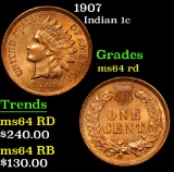 1907 . . Indian Cent 1c Grades Choice Unc RD