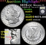 **Auction Highlight** 1878-cc SPIKED LIP Vam 62 R-4 Morgan Dollar $1 Graded Choice Unc By USCG (fc)