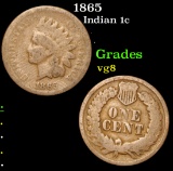 1865 . . Indian Cent 1c Grades vg, very good