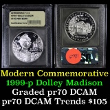 1999-p Dolley Madison . . Modern Commem Dollar $1 Graded GEM++ Proof Deep Cameo by USCG