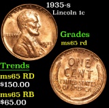 1935-s . . Lincoln Cent 1c Grades GEM Unc RD