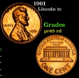 1961 . . Lincoln Cent 1c Grades Gem Proof Red