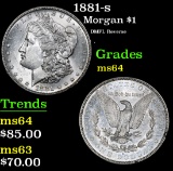 1881-s DMPL Reverse . Morgan Dollar $1 Grades Choice Unc