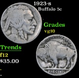 1923-s . . Buffalo Nickel 5c Grades vg+