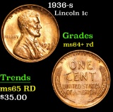 1936-s . . Lincoln Cent 1c Grades Choice+ Unc RD