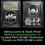 2004-p Lewis & Clark  . . Modern Commem Dollar $1 Graded Gem++ Proof DCAM by USCG
