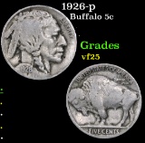 1926-p . . Buffalo Nickel 5c Grades vf+
