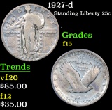 1927-d . . Standing Liberty Quarter 25c Grades f+