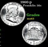 1960-p . . Franklin Half Dollar 50c Grades Select Unc