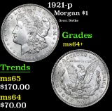 1921-p Great Strike . Morgan Dollar $1 Grades Choice+ Unc