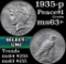 1935-p Peace Dollar $1 Grades Select+ Unc