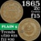 1865 Two Cent Piece 2c Grades f+