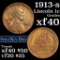 1913-s Lincoln Cent 1c Grades xf