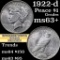 1922-d Peace Dollar $1 Grades Select+ Unc