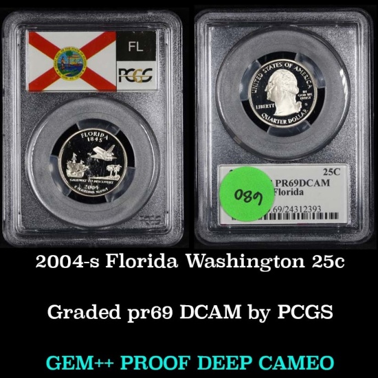 PCGS 2004-s Florida Washington Quarter 25c Graded pr69 DCAM by PCGS