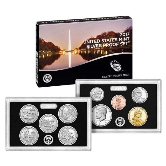 2017 United States Mint Silver Proof Set - 14 pc set, about 1 1/2 ounces of pure silver