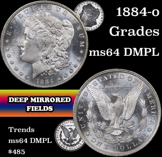 1884-o Morgan Dollar $1 Grades Choice Unc DMPL