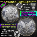 ***Auction Highlight*** 1882-p Morgan Dollar $1 Graded GEM Unc DMPL By USCG (fc)