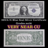 1957A $1 Blue Seal Silver Certificate Grades Choice AU/BU Slider