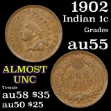 1902 Indian Cent 1c Grades Choice AU