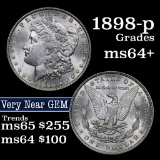 1898-p Morgan Dollar $1 Grades Choice+ Unc