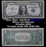 **Star Note  1957B $1 Blue Seal Silver Certificate Grades xf+