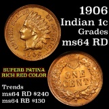 1906 Indian Cent 1c Grades Choice Unc RD (fc)