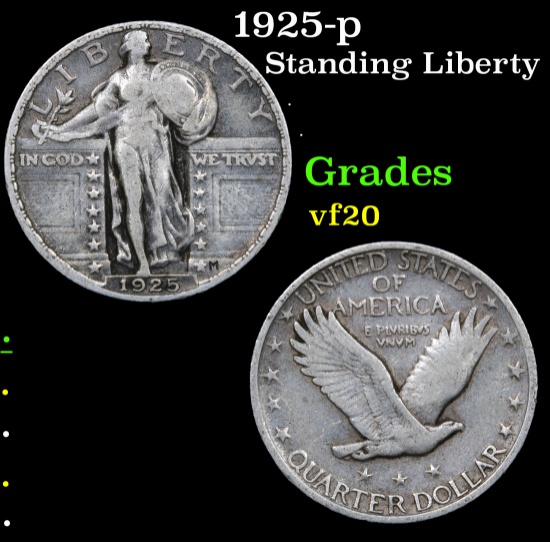 1925-p . . Standing Liberty Quarter 25c Grades vf, very fine