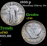 1930-p . . Standing Liberty Quarter 25c Grades vf++