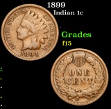 1899 . . Indian Cent 1c Grades f+