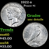1922-s . . Peace Dollar $1 Grades Unc Details