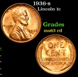 1936-s . . Lincoln Cent 1c Grades Select Unc RD