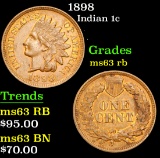 1898 . . Indian Cent 1c Grades Select Unc RB