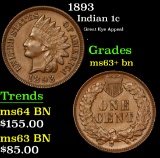 1893 Great Eye Appeal . Indian Cent 1c Grades Choice+ Unc BN