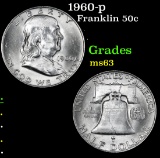 1960-p . . Franklin Half Dollar 50c Grades Select Unc