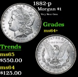 1882-p Very Near Gem . Morgan Dollar $1 Grades Choice+ Unc