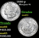 1886-p . . Morgan Dollar $1 Grades GEM+ Unc