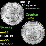 1887-p Outstanding eye appeal . Morgan Dollar $1 Grades GEM+ Unc