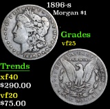 1896-s . . Morgan Dollar $1 Grades vf+