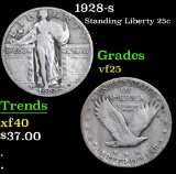 1928-s . . Standing Liberty Quarter 25c Grades vf+