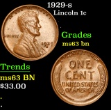 1929-s . . Lincoln Cent 1c Grades Select Unc BN