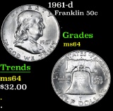 1961-d . . Franklin Half Dollar 50c Grades Choice Unc